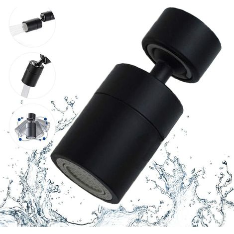 Wasserhahn Luftsprudler Wasserhahn Luftsprudler 360 Grad drehbar-2 Modi Adapter Innengewinde 22mm Guazhuni (schwarz) (1/5)