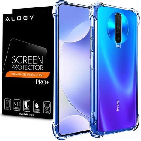 Funda protectora Alogy a prueba de golpes para Xiaomi Redmi K30/ Poco X2, transparente + cristal Alogy. (1/5)