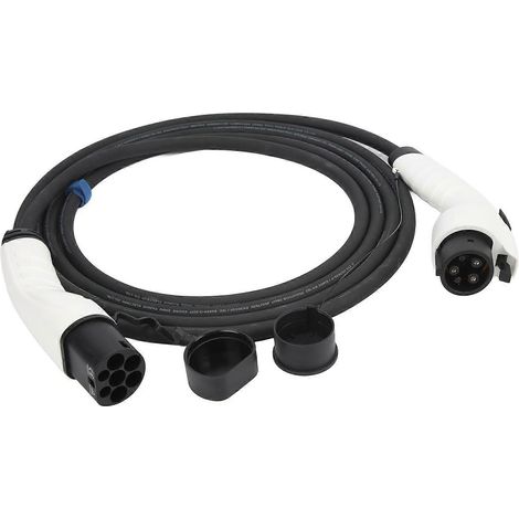 Compatible avec les prises de chargeur pour véhicules à énergies nouvelles, de type 1 à type 2, monophasé 16 A 3,6 kW, 5 mètres de long, certifié CE/TUV. (1/5)