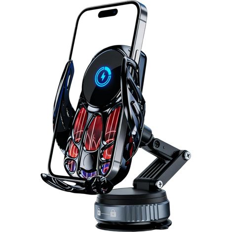 Chargeur sans fil pour voiture - Chargeur avec support pour téléphone de voiture de 15 W  Support pour téléphone de voiture avec charge sans fil charge super rapide de 15 W, modification du Sopor (1/5)