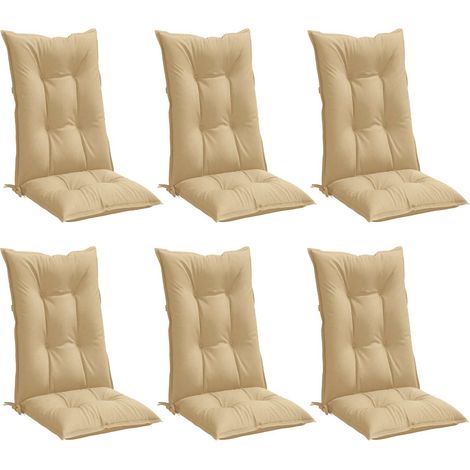 Maison Exclusive - Hochlehner-Auflagen 6 Stk. Melange Beige 120x5 (1/5)