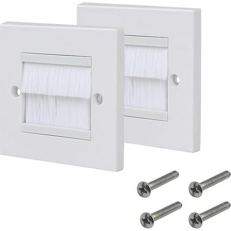 Brush Plates for Cables, Wall Cable Outlet Plate (1/3)