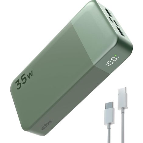Batterie Externe 20000mAh 35W Charge Rapide PD avec écran digital, Câble USB-C inclus, Compatible Android et Smartphones (1/5)
