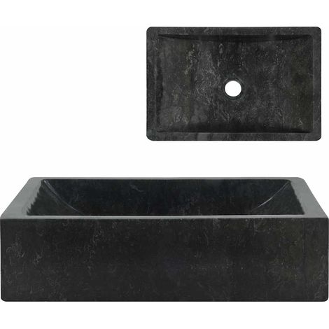 Maison Exclusive - Waschbecken 45x30x12 cm Marmor Hochglanz-Schwa