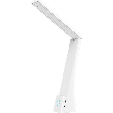 Petite lampe de bureau réglable avec sac de rangement – Lampe de lecture LED – Protection des yeux – Veilleuse pour dortoir – Facile à utiliser – Rechargeable – Lampe de chevet LED réglable,blanche (1/4)