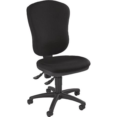 Bürodrehstuhl m.Permanentkontakt schwarz 420-550mm o.Armlehnen Trgf.110kgTOPSTAR (1/5)