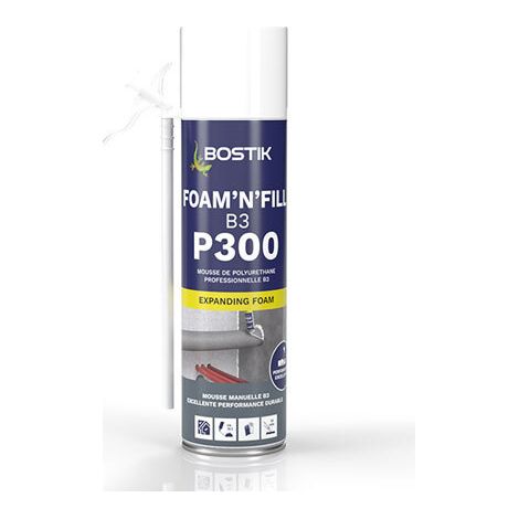 Bostik P300 FOAM'N'FILL B3 – Mousse Polyuréthane Haute Performance – Isolation Thermique & Acoustique – Adhérence Multi-Supports – Aérosol 500 ml (1/4)