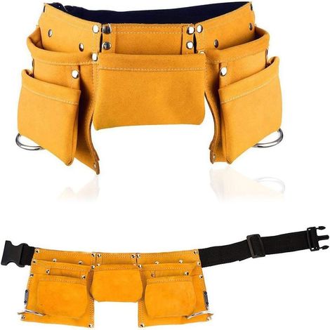 Sac à Outils en Cuir de Jardin pour Hommes, Ceinture Ajustable Outils pour Enfants (1/5)