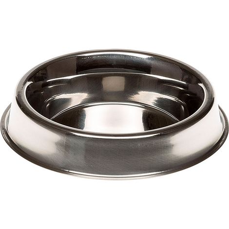 Ferplast SUPERNOVA Ciotola in acciaio inox con bordo inferiore sollevato. 6 misure. Variante 45 - Misure: Ø 18.6 x h 4.6 cm - 0.6 L -