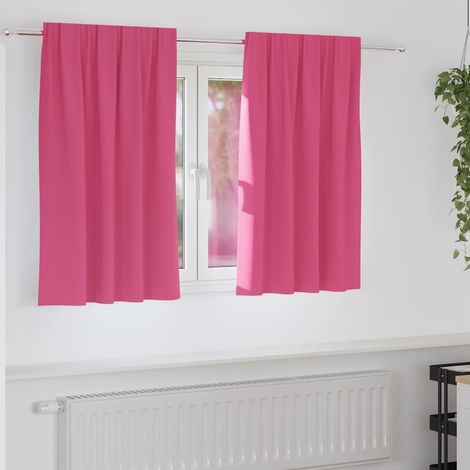 Verdunkelungs-Vorhänge mit Ringen 2 pcs Helles Pink