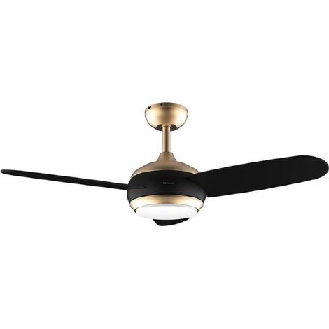 Cecotec Ventilador de Techo con Luz EnergySilence Aero 4265 GoldBlack. 65 W, Diámetro 42” con luz LED de 18W, Mando a distancia (1/4)