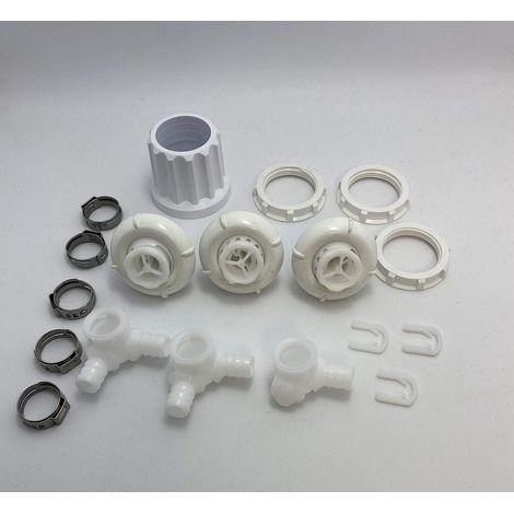 Confezione 3 bocchette idromassaggio verticale Novellini ROTOJ2 Bianco