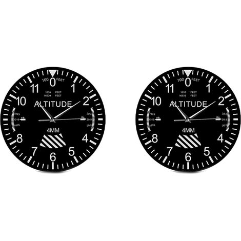 Clock with Altimeter 2 Pack Pilot Tracking Airplane Altitude
