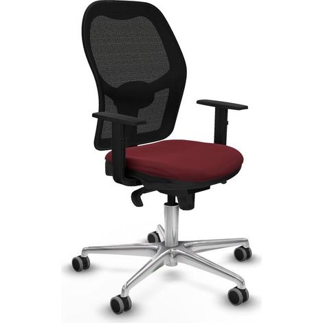 Piqueras y Crespo Silla Oficina Granate Ergonómica