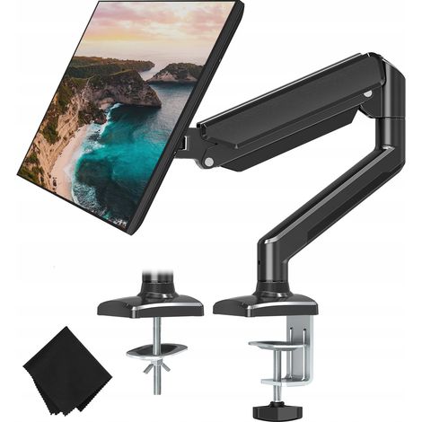 Soporte de escritorio giratorio ajustable para monitor, colgador de monitor de 13" a 32". (1/5)