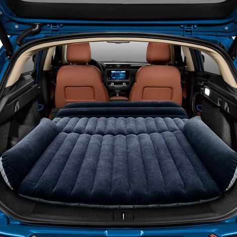 Colchón inflable para coche, colchón de aire con bomba de aire, colchón de aire más grueso para SUV, ideal para dormir, acampar y viajar.