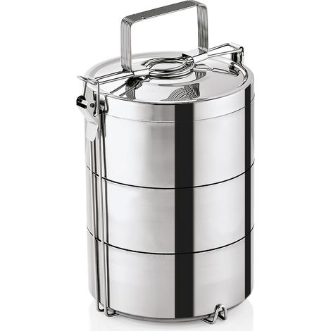 Conteneur isotherme à étages 3 bacs de 0,9 ltr Ø 16 cm inox - Was Germany