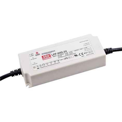 Driver LED MW Mean Well LPF-90D-24 40 W Tension fixe/courant constant