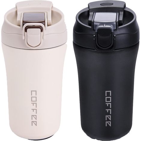 Tasse Isotherme - Acier Inoxydable Double Paroi - Pour Café Thé Vin Chaud Ou Froid - 450 ml - 1 Pièce (1/5)