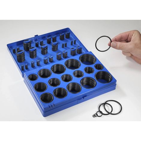 Surtido de juntas tóricas (O-rings) 420 piezas en caja de plástico (1/4)