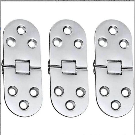 Charnières de table en alliage, charnières de porte pliantes en acier inoxydable, charnières de tiroir, charnières de bureau, charnières argentées pour machines à coudre (1/4)