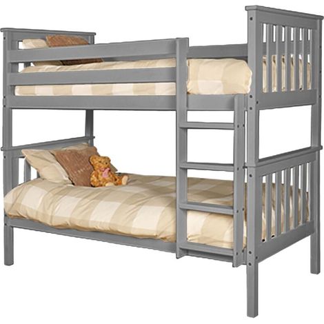 Wooden Bunk Bed in Grey