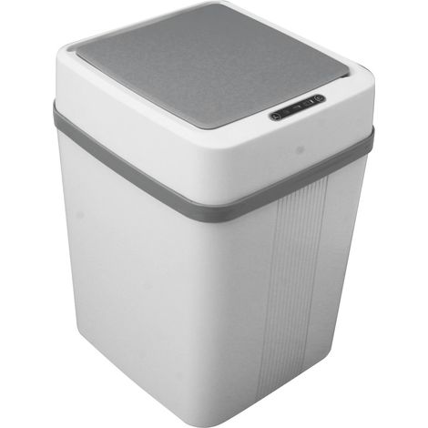Poubelle automatique intelligente à détecteur de mouvement, étanche et avec couvercle, 12 L, idéale pour la chambre, la salle de bain, la cuisine et le bureau. (1/5)