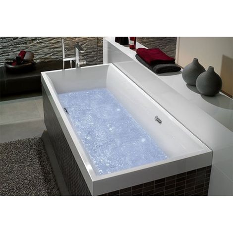 Sistema de hidromasaje, Squaro Edge 12, Bañera, UBQ170SQE2DV, Rectangular, Quaryl®, 1700 x 750 mm, blanco, Airpool Comfort (AC), (1/2)
