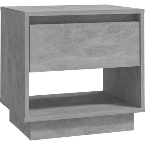 Bedside Cabinet Concrete Grey 45x34x44 cm Engineered Wood vidaXL