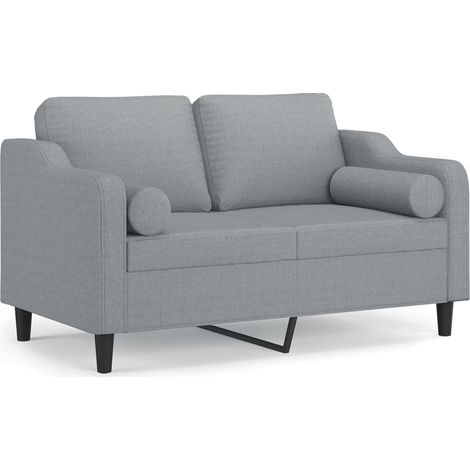 Maison Exclusive - Divano a 2 Posti con Cuscini Grigio Chiaro 120 cm in Tessuto