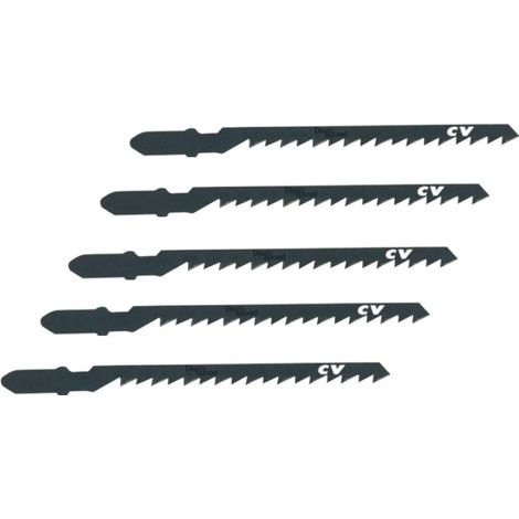 5 Lames Scie Sauteuse Universelle CV Lu. 75 x 4 mm TPI - Affûtée Avoyée - Pour Coupe de Courbe Rapide de Bois - Diamwood