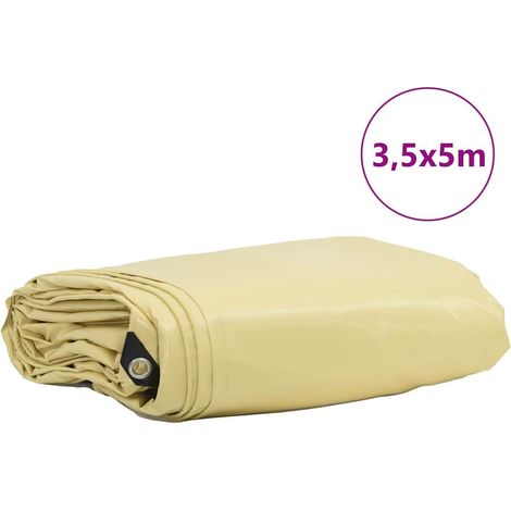 Maison Exclusive - Lona 650g / m² Beige 3,5 x 5 m Lona con recubr