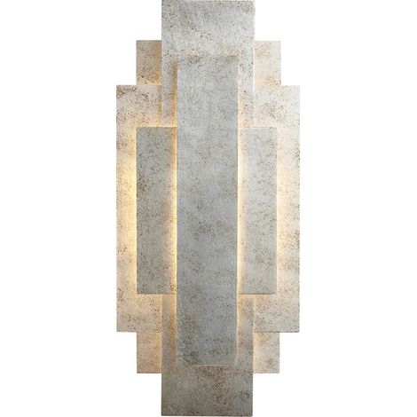 Merano Fori Applique à 2 Lumières Merano Feuille d'Argent Antique