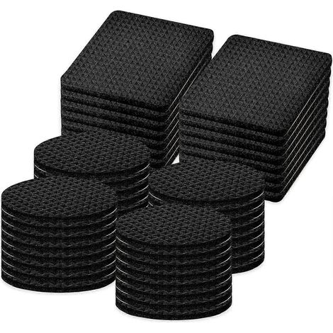 Patins antidérapants pour meubles - 60 pièces - Patins en caoutchouc auto-adhésifs pour pieds de meubles et chaises - Protections anti-rayures pour pieds de meubles (1/5)