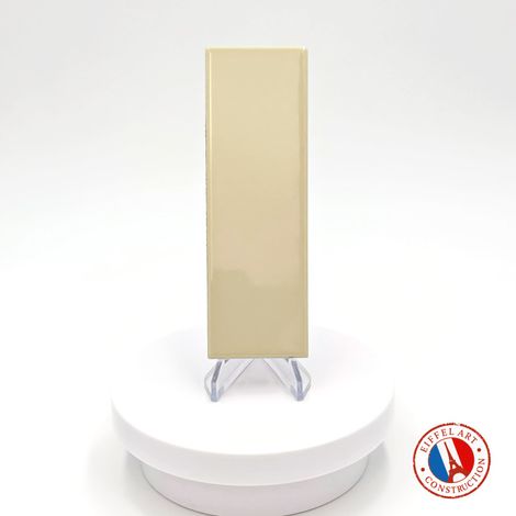 Aelle - Carrelage sol / mur briquette rectangulaire uni beige brillant 5X15 cm FÄRGBLOCK LUCIDO CHAMPAGNE FGB112L - Vendu par boîte de 0,60 m² (1/5)