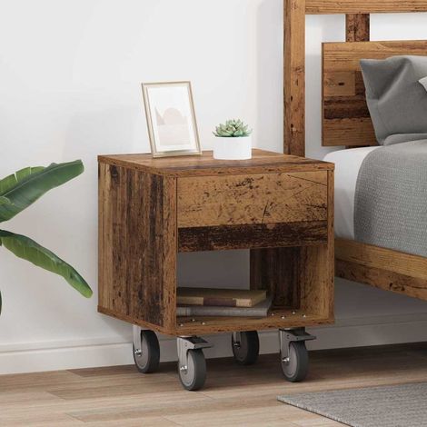 Nachttisch 2 pcs Altholz 40,5 x 40 x 48 cm Holzwerkstoff