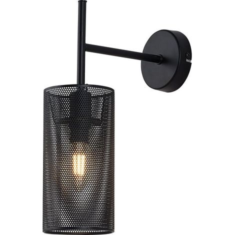 Applique murale 1xE14 23W IP20 – Métal noir (1/4)