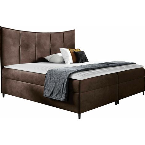 Lit boxspring Fons I, Fresh 4, Continental, Double, 200x200, Tissu, Disponible, 200x213x130cm (1/5)