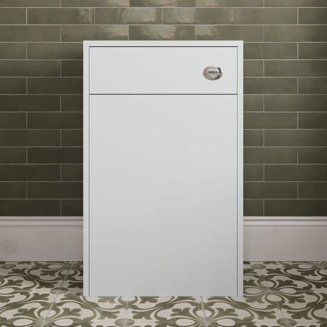 500mm Bathroom Back to Wall BTW Toilet Cloakroom Furniture Unit Only Traditional Matt White (1/5)