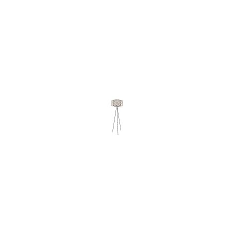Lampe de lampadaire en bambou d.49xh.145cm 1xe27 en bambou noir et naturel