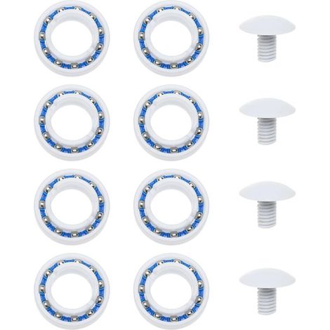 12 Pack Pool Cleaner Accessories Pool Cleaning Robot C60 Plastic Ball Bearings C55 Plastic Wheel Bolts Compatible with Polaris 180 280 Pool Robot (1/5)