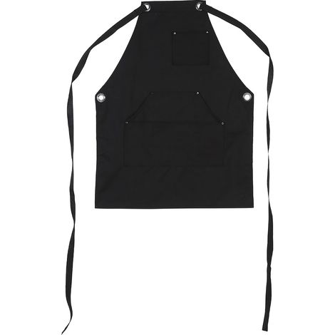 Tablier en toile pour cuisine, cuisine, menuisiers, mécaniciens, tenue de travail avec bretelles croisées dans le dos (1/5)
