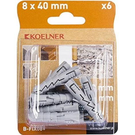FIX Bouchon d'expansion 8x40mm avec vis 5.0x45mm, [OP6] (1/4)