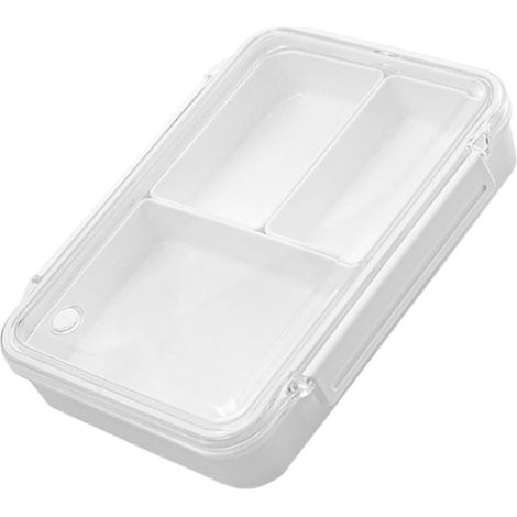 Boîte à lunch en polypropylène blanc de 950 ml, légère et (1/5)