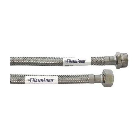 10 x FLESSIBILE INOX MODELLO NORMALE CM. 50 Misura: DN10 FF 1/2 x 1/2