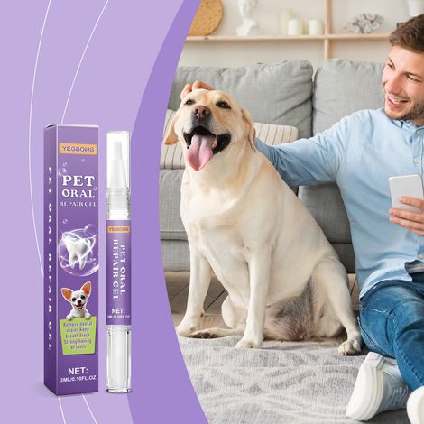 Stylo brosse à dents nettoyant et blanchissant pour chats et chiens - 3 ml (1/5)