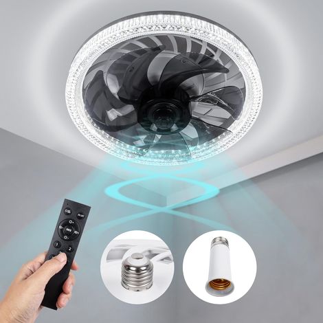 Ventilatore da soffitto con illuminazione a LED - Telecomando - Luce cristallina - 4 velocità (1/4)