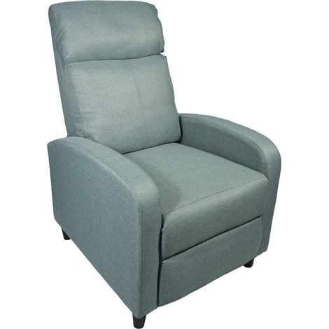Home Heavenly®- Sillón Relax NEXUS cómodo y Compacto, Butaca reclinable con reposapiés Color: Verde Agua