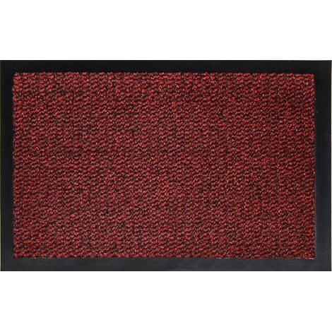 rote Polypropylen-Fußmatte 80x120cm, absorbiert Feuchtigkeit und Schmutz, für den Innen- und Außenbereich