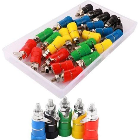 Fiche Banane Connecteur 4mm Douille de Sécurité Haut Parleur Reliure Femelle Post Socket Jack 4 mm 5 Colors (1/5)